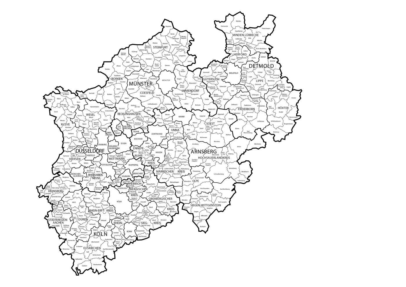 Karte mit CRETEC Service-Häfen entlang der deutschen Nord- und Ostseeküste
